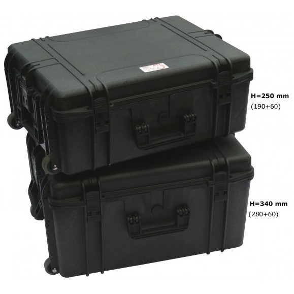 Geoptik Mala de transporte em plástico Elephant com rodas grandes