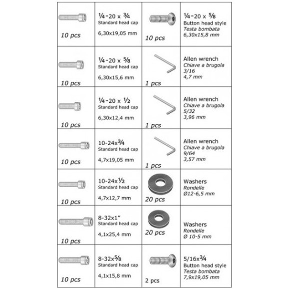 Kit de parafusos Geoptik