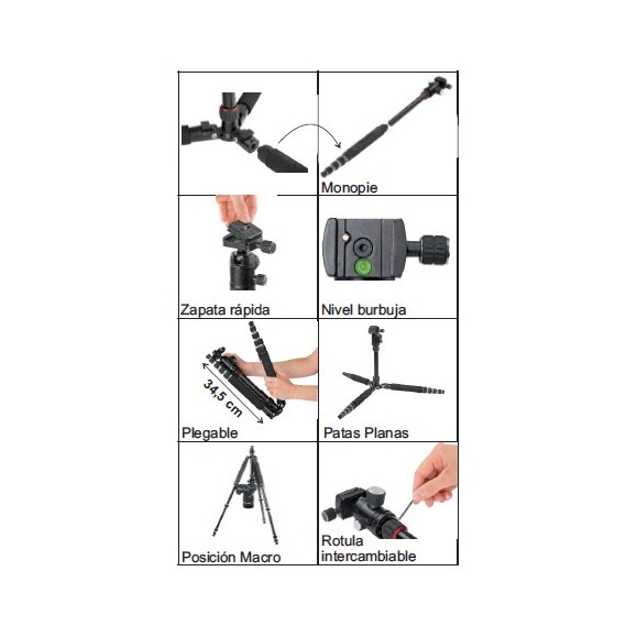 HAMA Tripé viajantes Duo premium 150