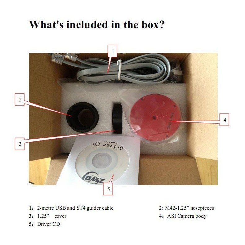 ZWO Câmara CCD ASI174MM Monocromática ZWO Câmara CCD ASI174MM Monocromática