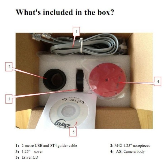 ZWO Câmara CCD ASI174MM Monocromática