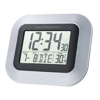 Reloj de pared con temperatura WS8005 BLA Negra