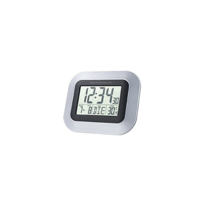 Reloj de pared con temperatura WS8005 BLA Negra