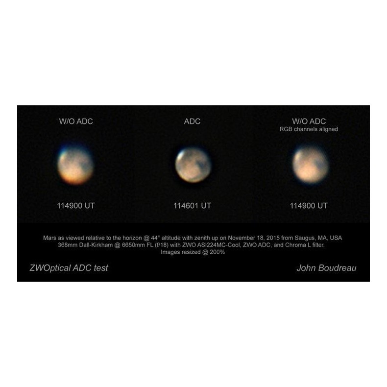 ZWO Corretor de dispersão atmosférica... ZWO Corretor de dispersão atmosférica...