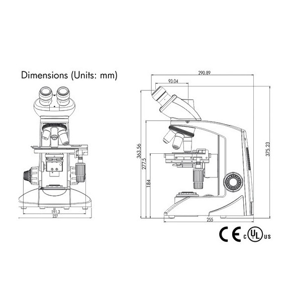 Microscópio de polarização triocular LABOMED CxL POL POL 75317