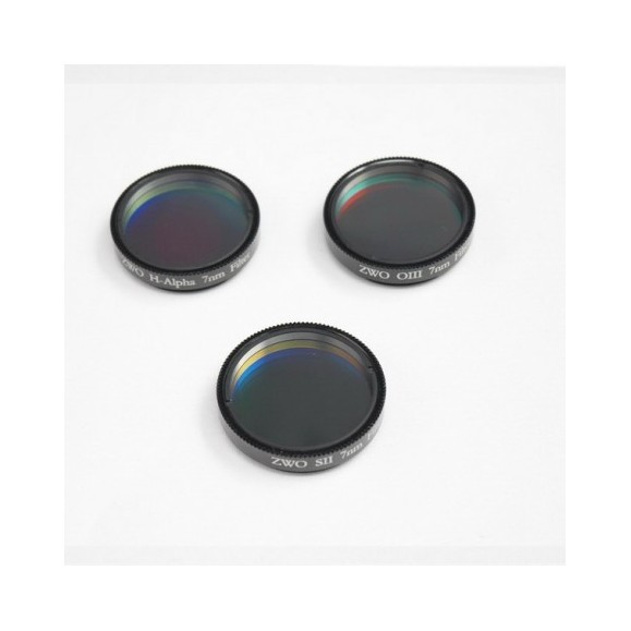 ZWO Conjunto de filtros de banda estreita Ha, SII e OIII 7nm 1,25