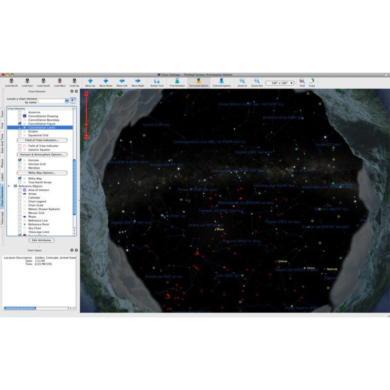 O programa profissional SkyX Software...