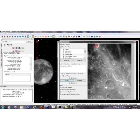 O programa profissional SkyX Software Bisque