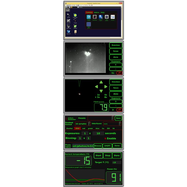 Ecrã LCD para câmara CCD autónoma ASTREL