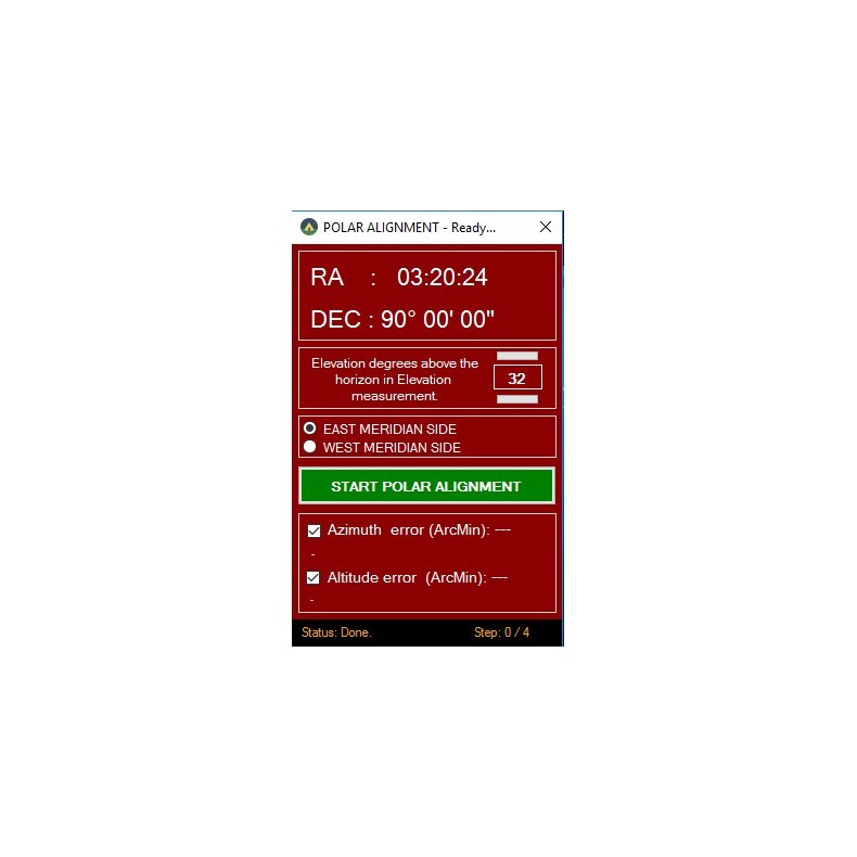 Sistema de controlo do telescópio... Sistema de controlo do telescópio...