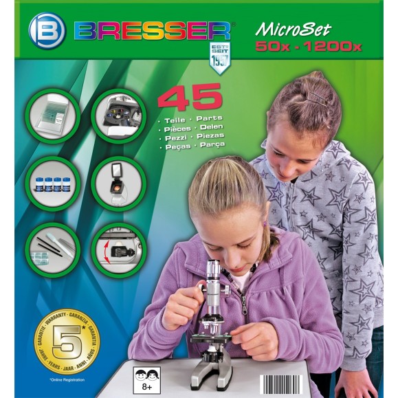 Bresser Kit de microscópio Biotar DLX com estojo 8851000