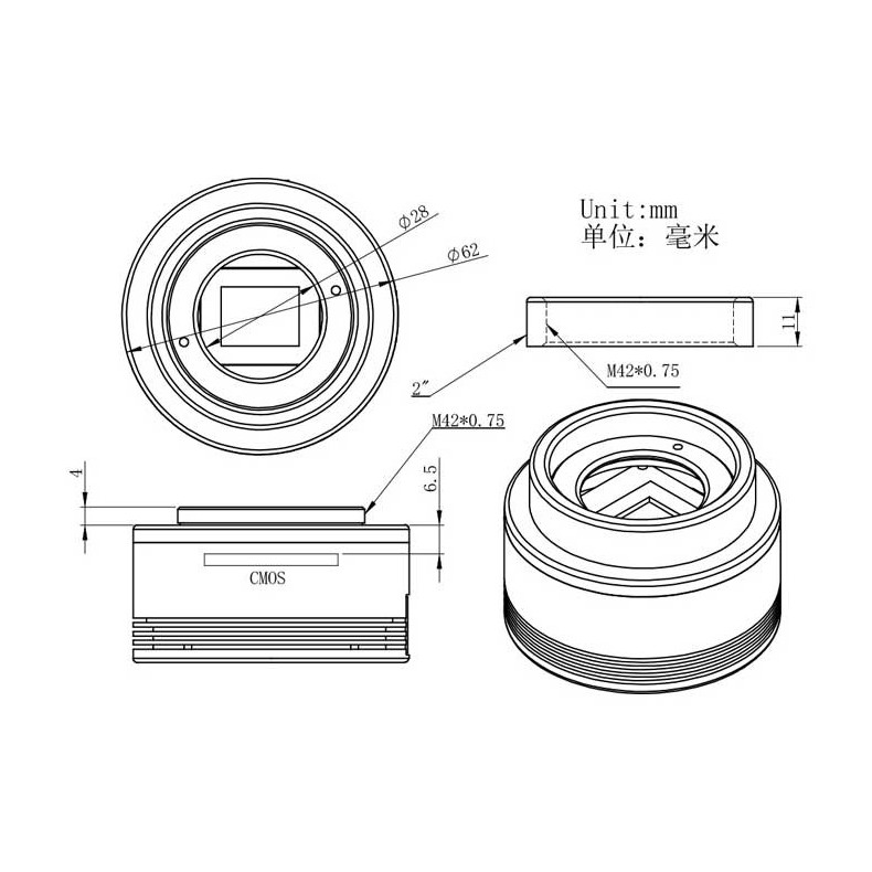 ZWO Câmara CMOS ASI 183MC Cor