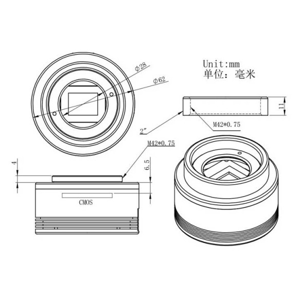 ZWO Câmara CMOS ASI 183MC Cor