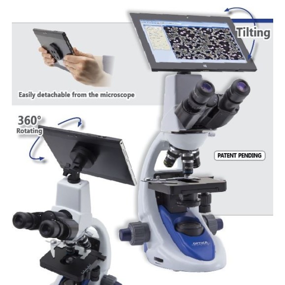 OPTIKA Microscópio biológico B-190TB com tablet incorporado