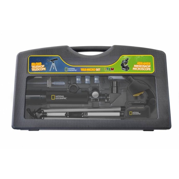 National Geographic Kit de microscópio telescópico com estojo 9118200