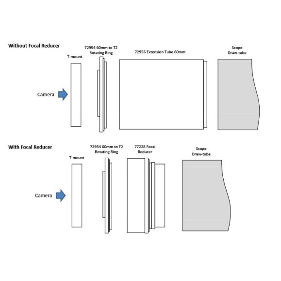 Vixen Anel 60 mm com adaptador de rosca T