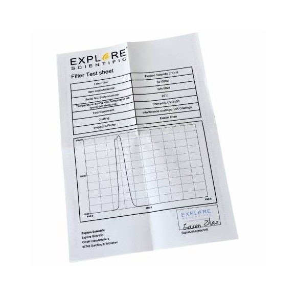 Filtro EXPLORE SCIENTIFIC 2" O-III