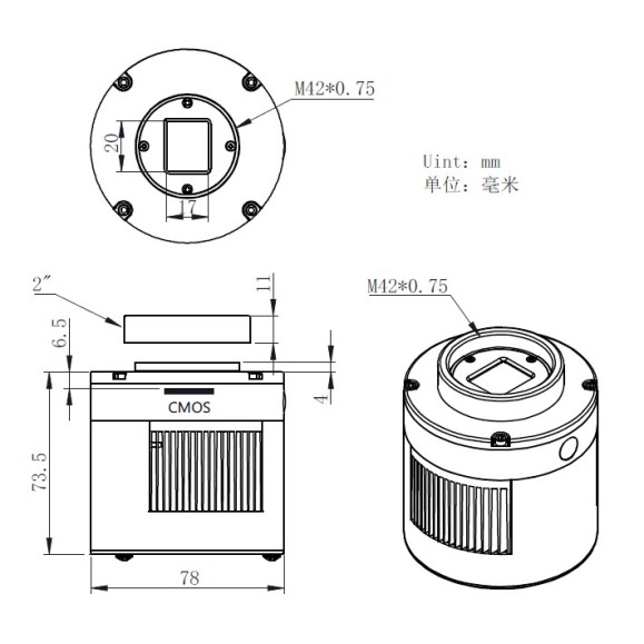 ZWO Câmara Câmara a cores ASI533MC Pro