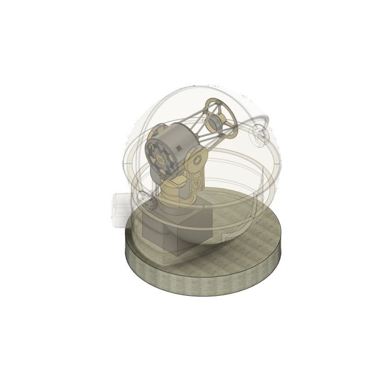 Cúpula CLAMSHELL com 3 m de diâmetro Cúpula CLAMSHELL com 3 m de diâmetro