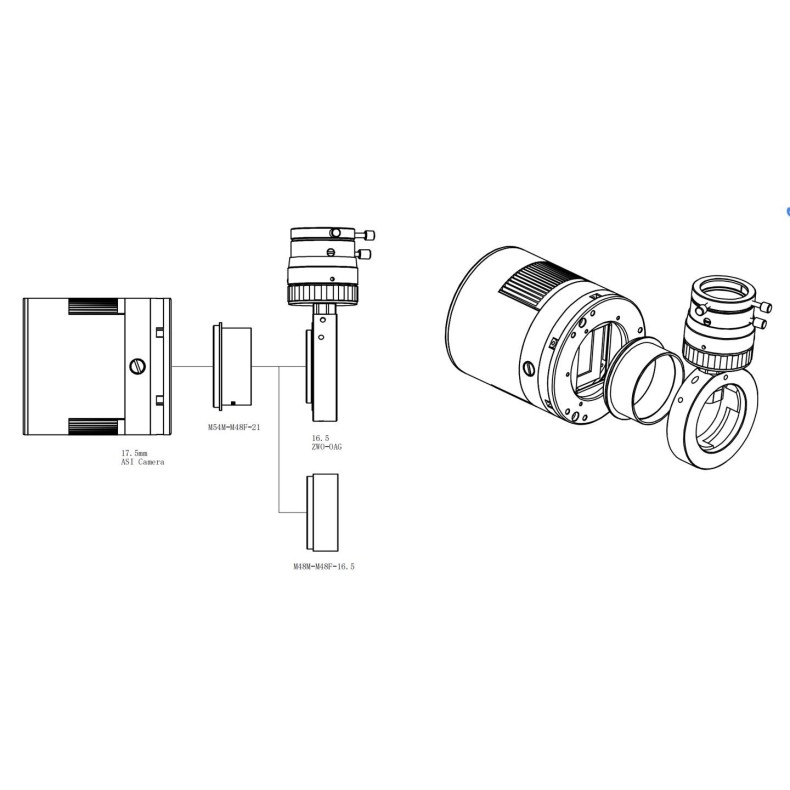 ZWO Câmara astronómica refrigerada...