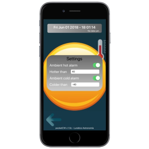Pocket Cloud Watcher Lunatico USB versão para PC