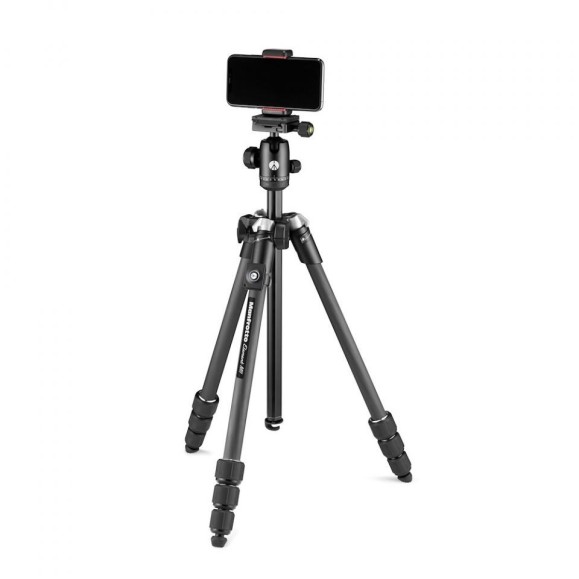 Manfrotto Tripé Element MII Mobile BT Carbon (com pinça para smartphone e controlo remoto Bluetooth)