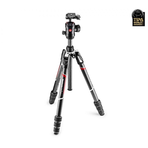 Manfrotto Tripé Befree GT twist lock carbono Preto
