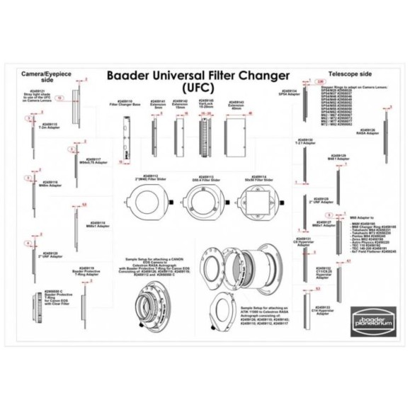 Suporte de filtro deslizante UFC para filtros 50x50 mm² Baader Planetarium