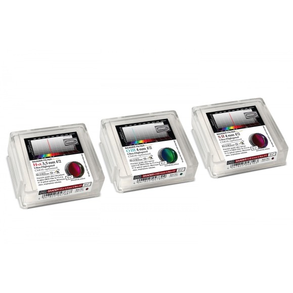 Conjunto de 3 filtros de ultra-alta velocidade Ø 1¼" 3,5/4 nm Cmos optimizado Baader Planetarium