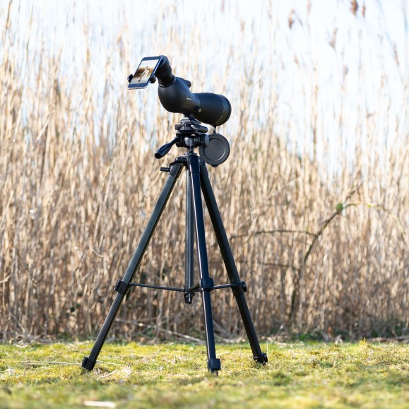 Kit de mira BRESSER Spolux 20-60x80 com tripé, bolsa e adaptador para smartphone