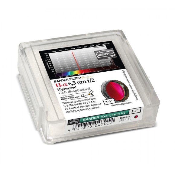 6.5nm Filtros Baader H-alpha de alta velocidade Ø 1¼" optimizados para CMOS