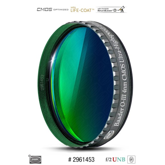 Baader O-III Ultra-Highspeed 4nm Ø 2" Filtro ultrarrápido optimizado para CMOS