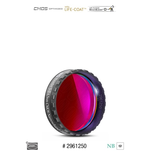 Baader S-II Filtro de banda estreita de 6,5 nm Ø 1¼" optimizado para CMOS