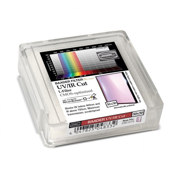 Filtro Baader UV/IR-Cut / L 50X50 mm optimizado para CMOS