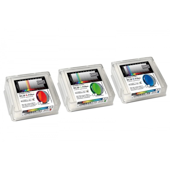 Conjunto de filtros Baader RGB Ø de 2" optimizados para CMOS