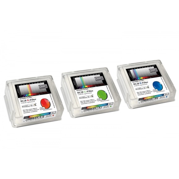 Conjunto de filtros Baader RGB Ø 31 mm optimizado para CMOS