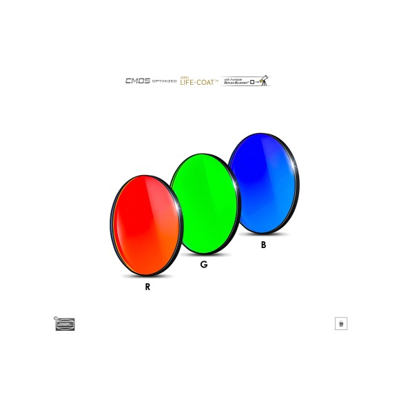 Conjunto de filtros Baader RGB Ø 36 mm optimizado para CMOS