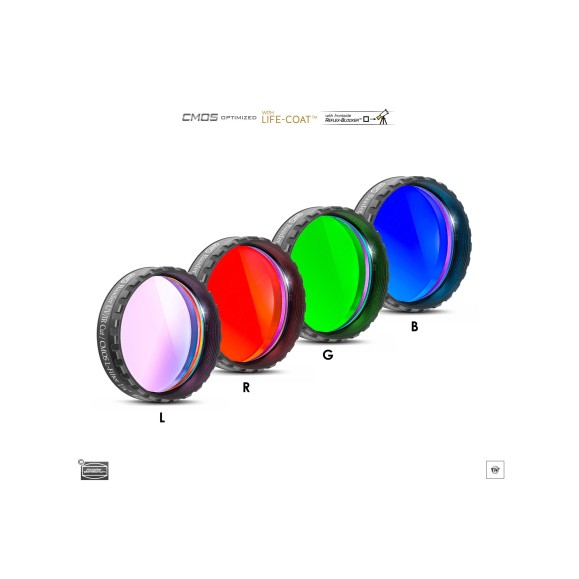 Conjunto de filtros Baader LRGB Ø de 1¼" optimizados para CMOS