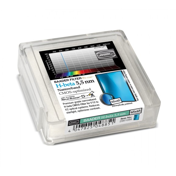 5.5nm Filtros Baader H-Beta de banda estreita 65x65 mm optimizados para CMOS