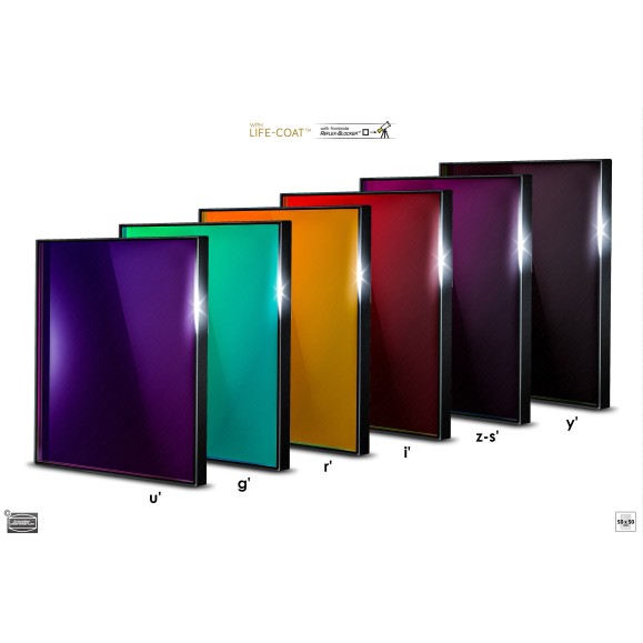 Conjunto de filtros fotométricos 50x50 mm² SLOAN Baader Planetarium