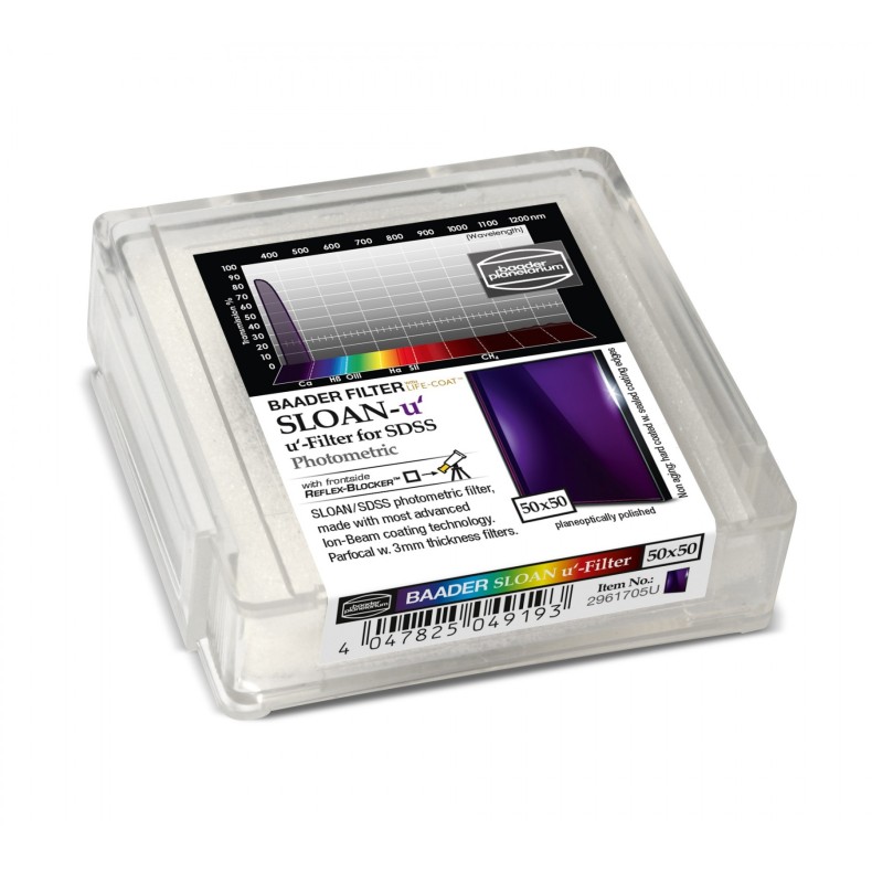 Filtro fotométrico 50x50 mm² SLOAN-u... Filtro fotométrico 50x50 mm² SLOAN-u...