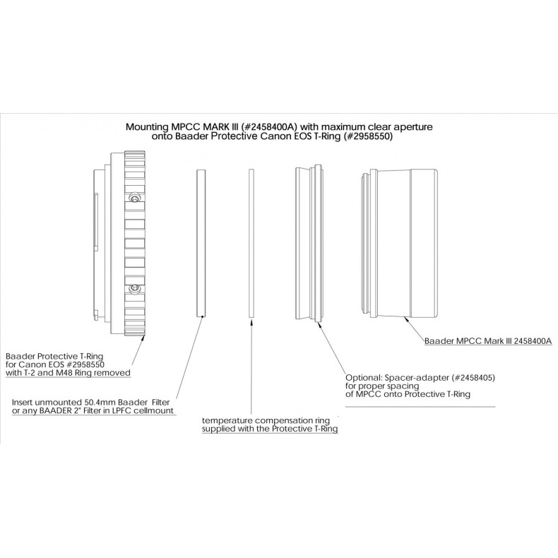 Anel espaçador M48/MPCC III Baader... Anel espaçador M48/MPCC III Baader...
