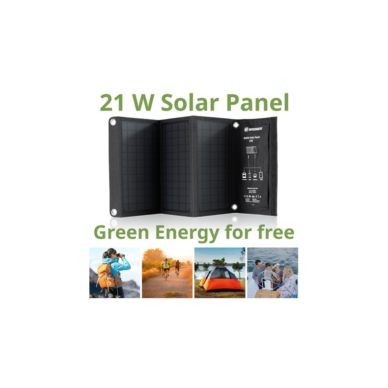 Bresser Painel solar portátil de 21W...