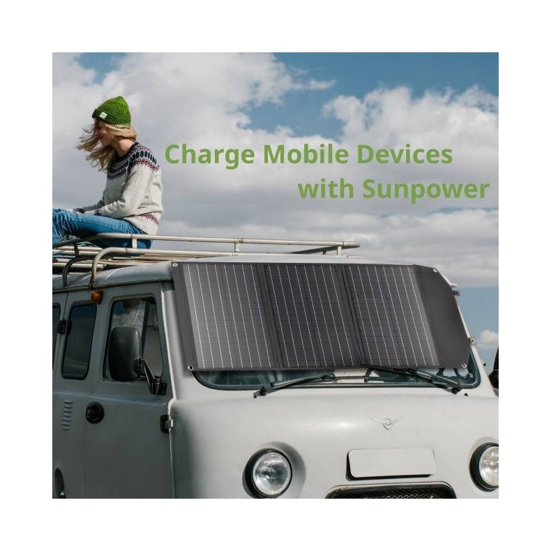 Bresser Painel solar portátil de 90W...