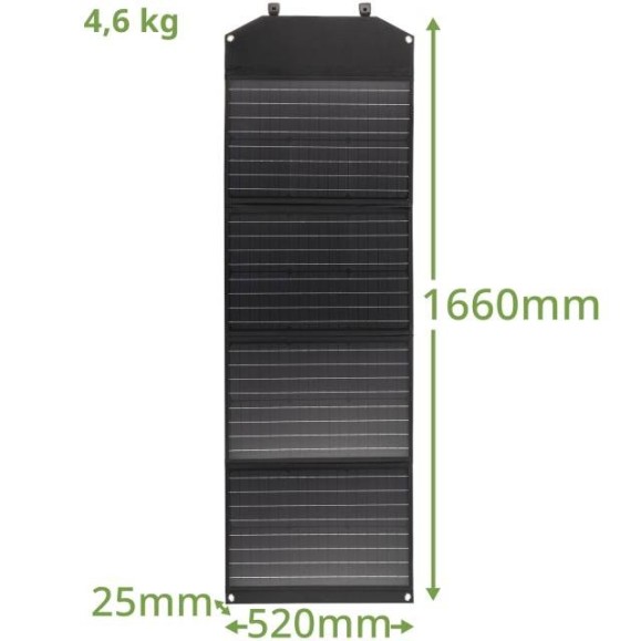 Bresser Painel solar portátil de 120W com saída USB e DC