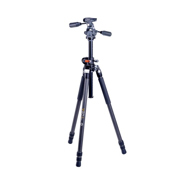 Tripé de fibra de carbono VANGUARD Veo 3+ 263CP com cabeça de 3 vias