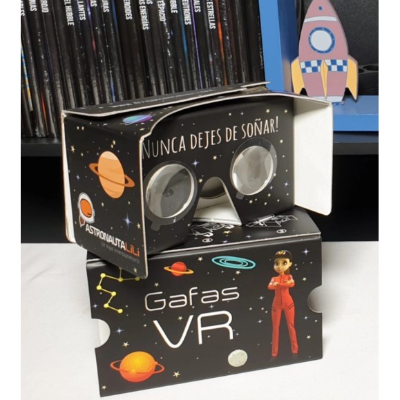 Astronauta Lili Óculos de realidade virtual 360º para explorar o espaço