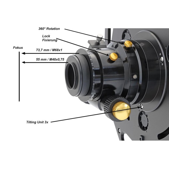 TSGSO Tubo ótico Ritchey-Chrétien - RC 12" f/6.4 com corretor e estrutura de carbono
