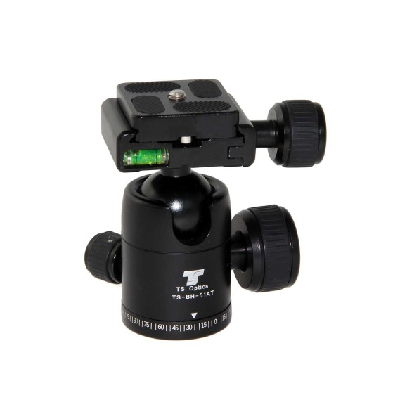 TSCabeça esférica compacta -Optics BH-51AT para tripés fotográficos e capacidade de carga de 8Kg