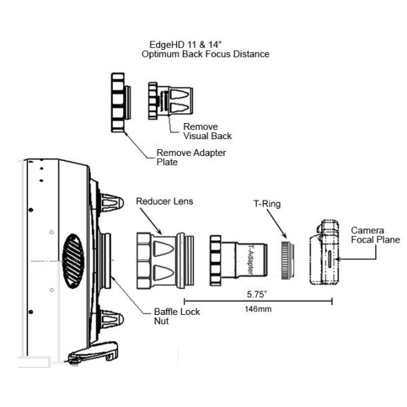 Reductor/Corrector de focal F/6.3 para Schmidt-Cassegrain Reductor/Corrector de focal F/6.3 para Schmidt-Cassegrain